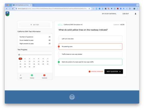 California DMV Online Practice Test