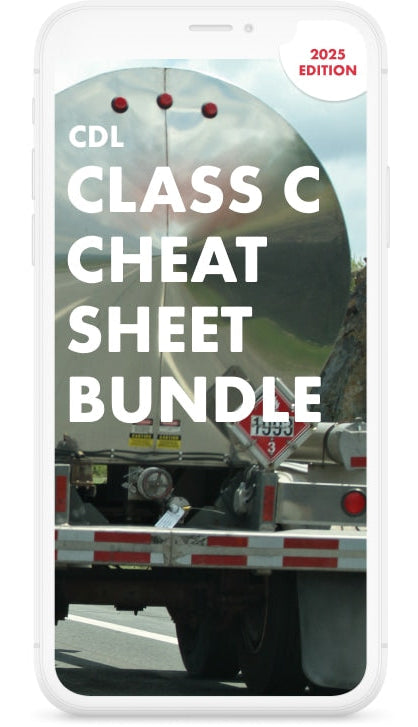 CDL Class C HazMat License Cheat Sheet