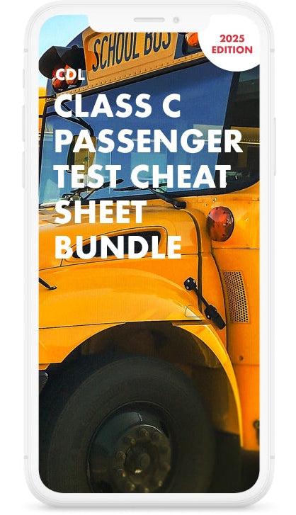 CDL Class C Passenger TEst Cheat Sheet Bundle