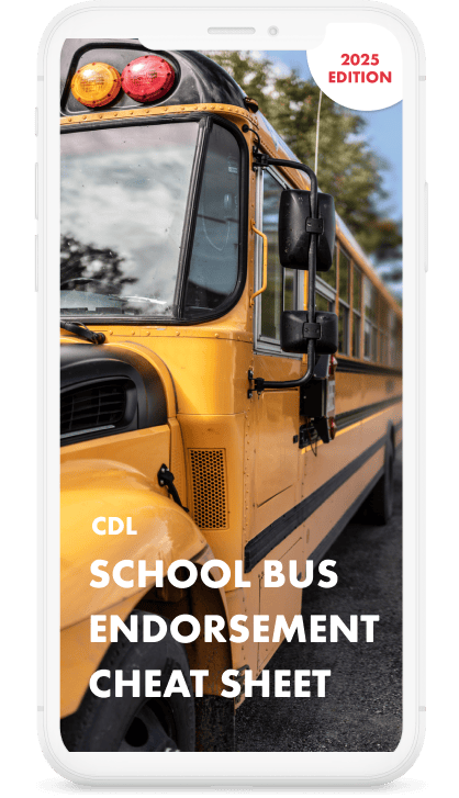 CDL - Endorsement S  (School Bus) Cheat Sheet