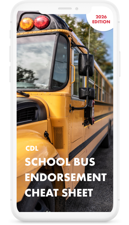 CDL - Endorsement S  (School Bus) Cheat Sheet